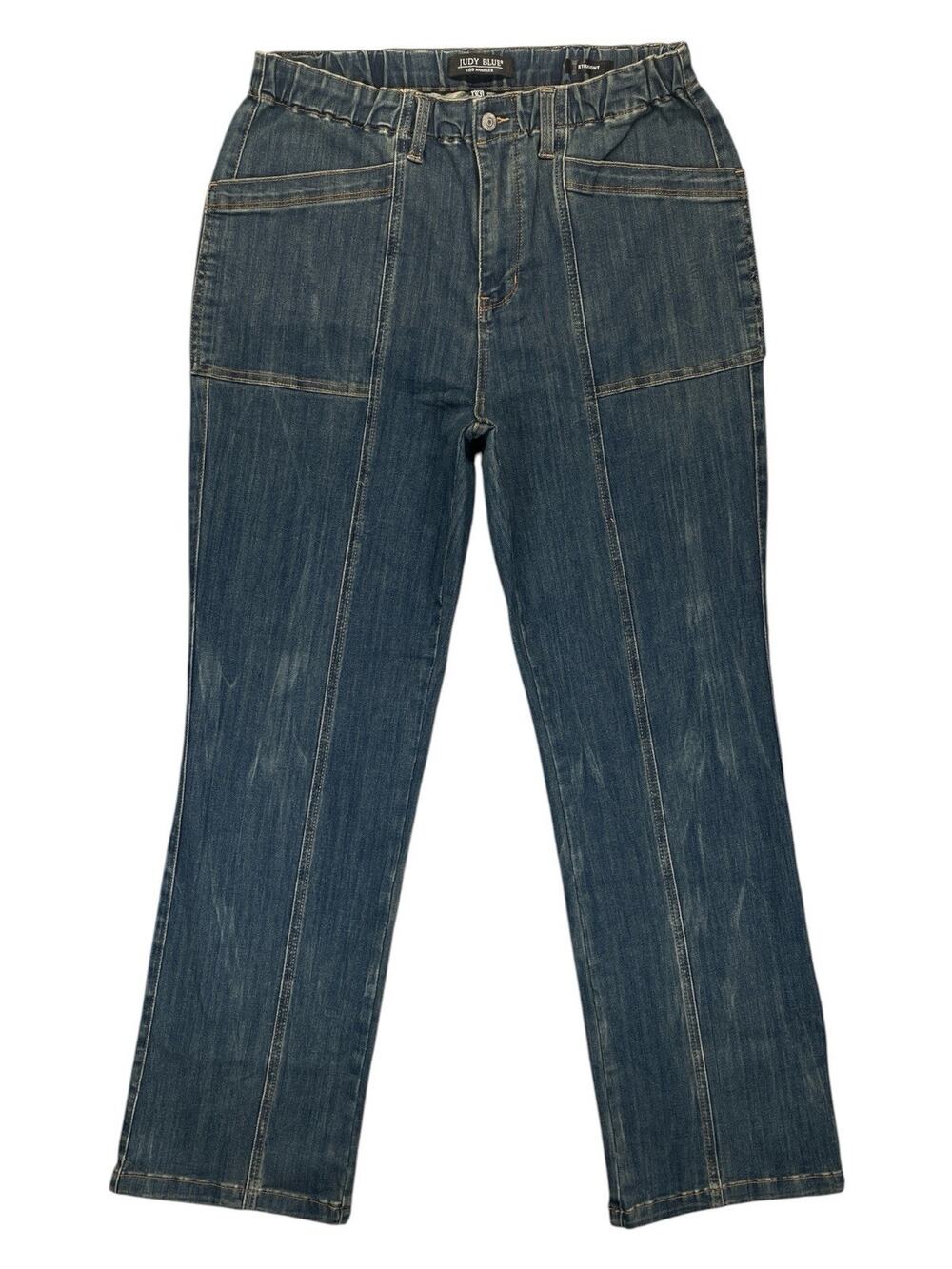 Judy Blue Next Gen High Rise Elastic Waist Straight Jeans Women’s 13/31